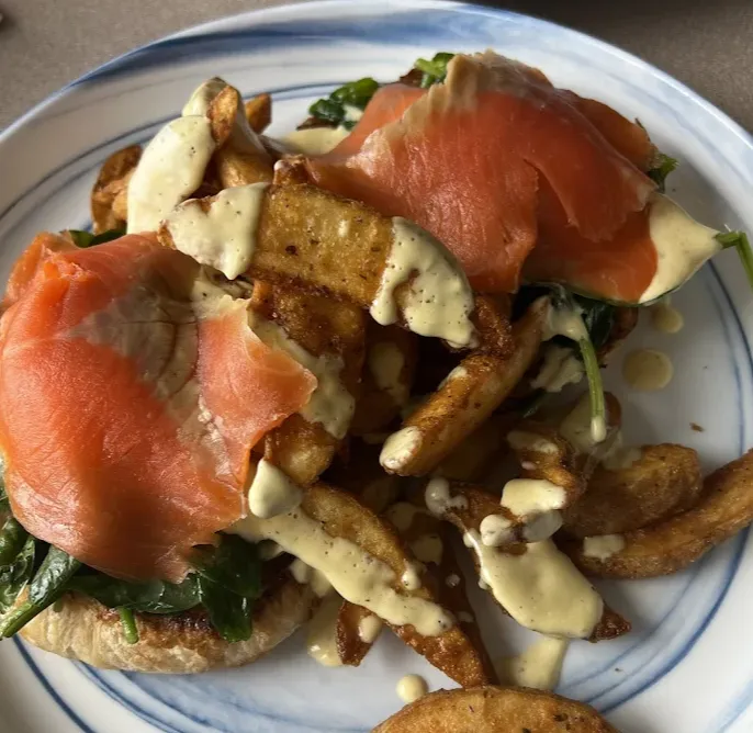 Best smoked salmon benny in Airdrie, AB